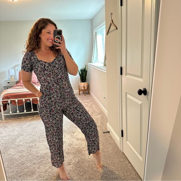 Apiece Apart Pink Floral Purple Altered Jumpsuit XS/S - Picture 4 of 12